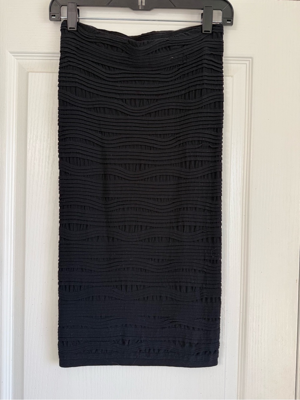 Bar III Black Textured Pencil Skirt